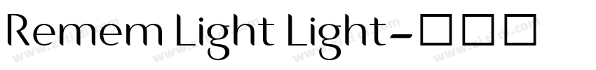 Remem Light Light字体转换